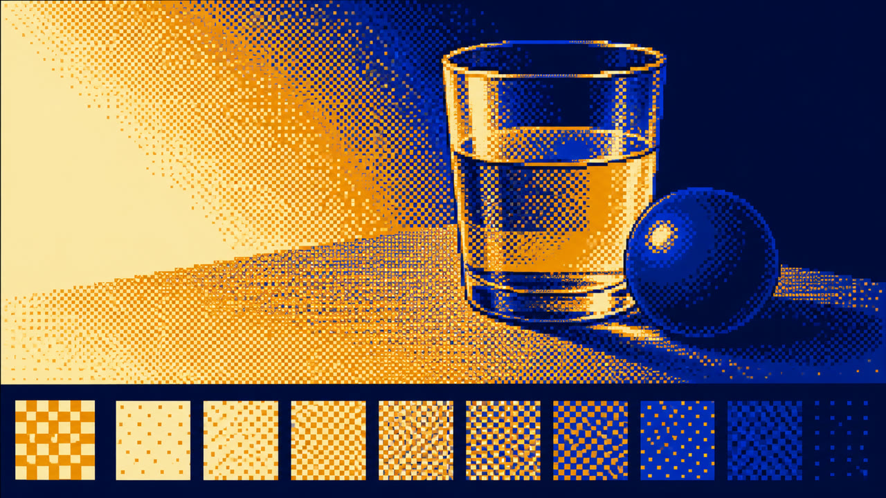 Dithering — AI가 생성한 해석 이미지 2