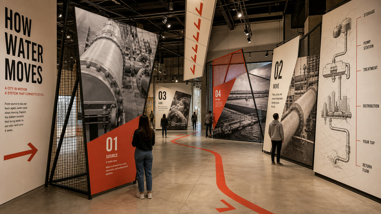Modernist Exhibition Design — AI-generated interpretation 2