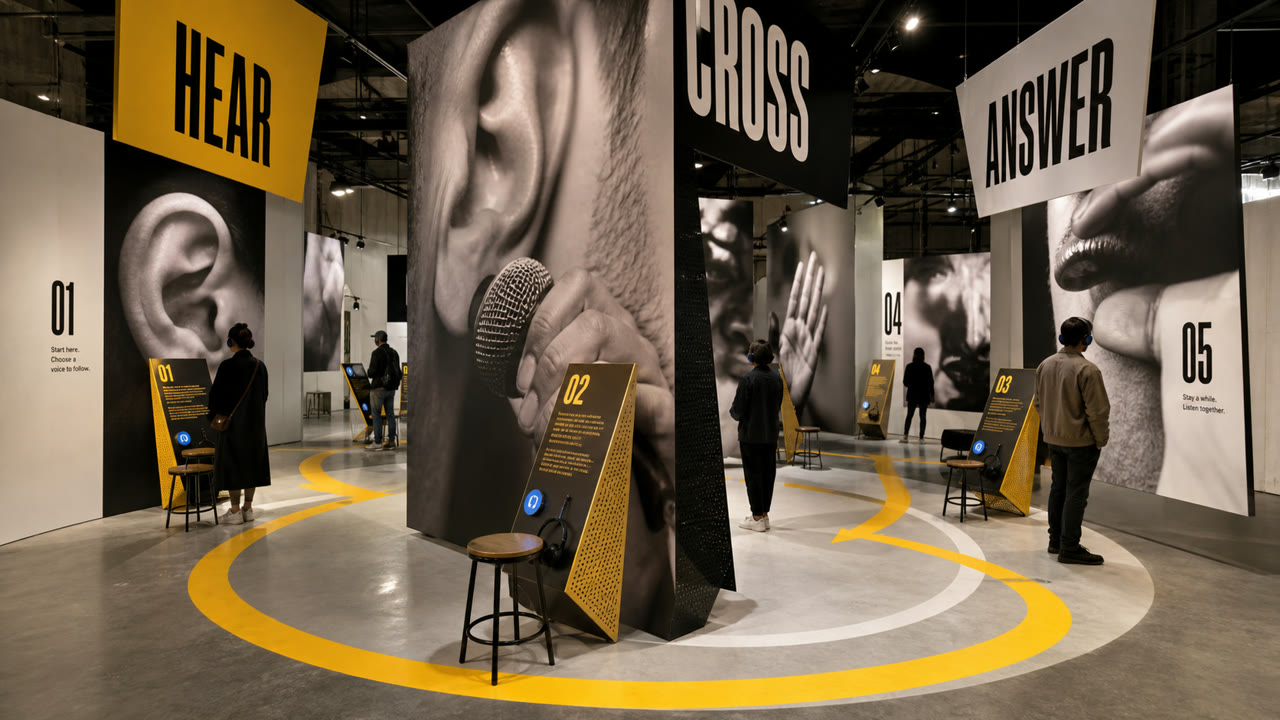 Modernist Exhibition Design — AI-generated interpretation 3