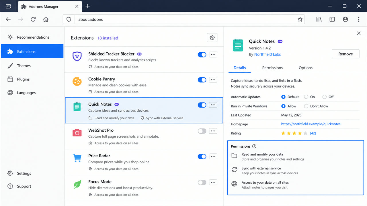 Firefox Photon — AI-generated interpretation 2