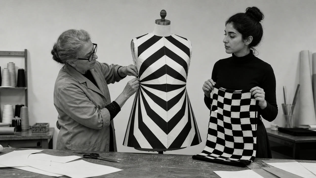 Op Art Fashion — AI生成の解釈イメージ 3
