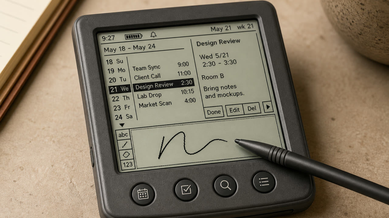 Palm OS Interface — KI-generierte Interpretation 2