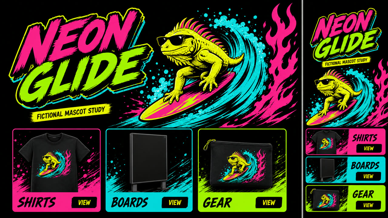 Rad Dog / Neon Surf — interpretación generada por IA 3