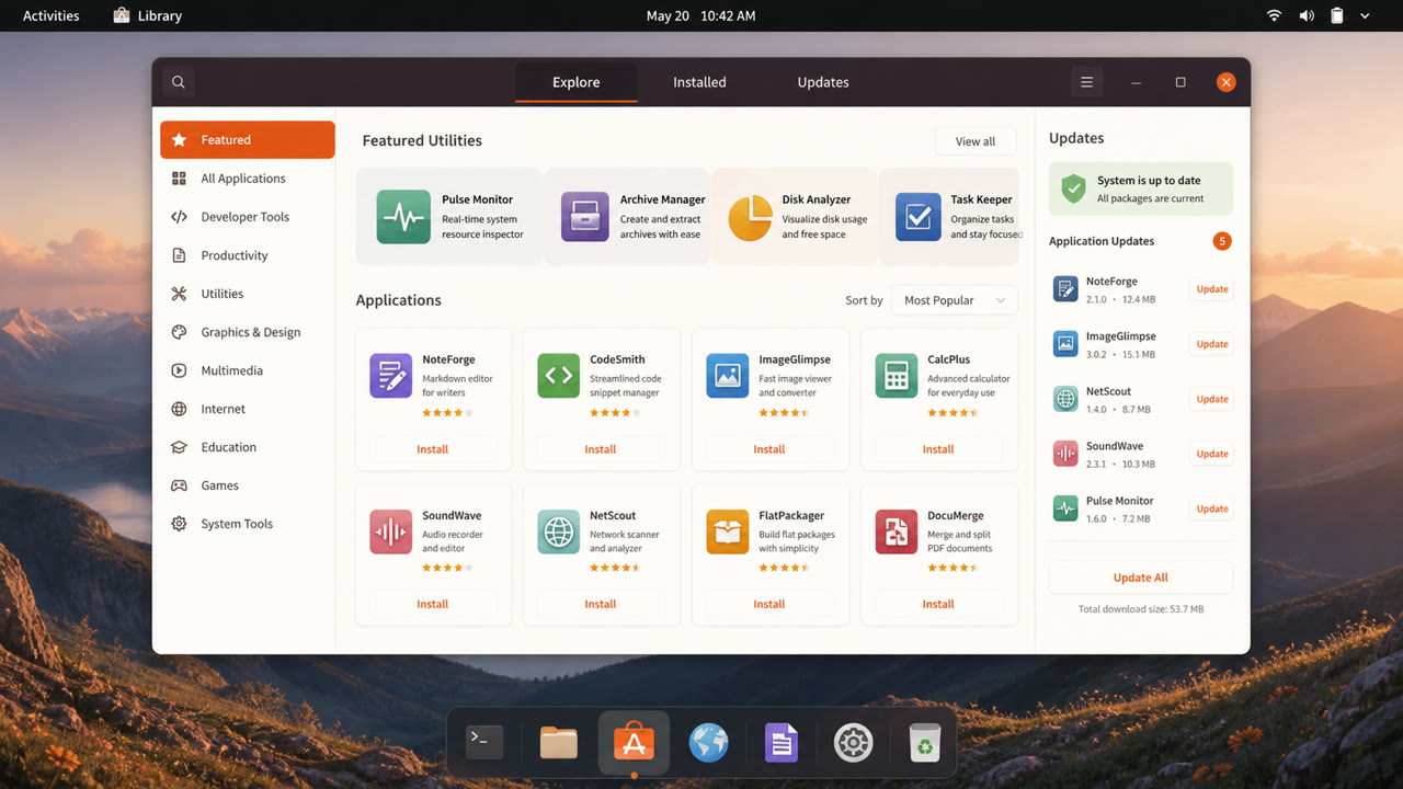 Ubuntu Yaru — interpretación generada por IA 3