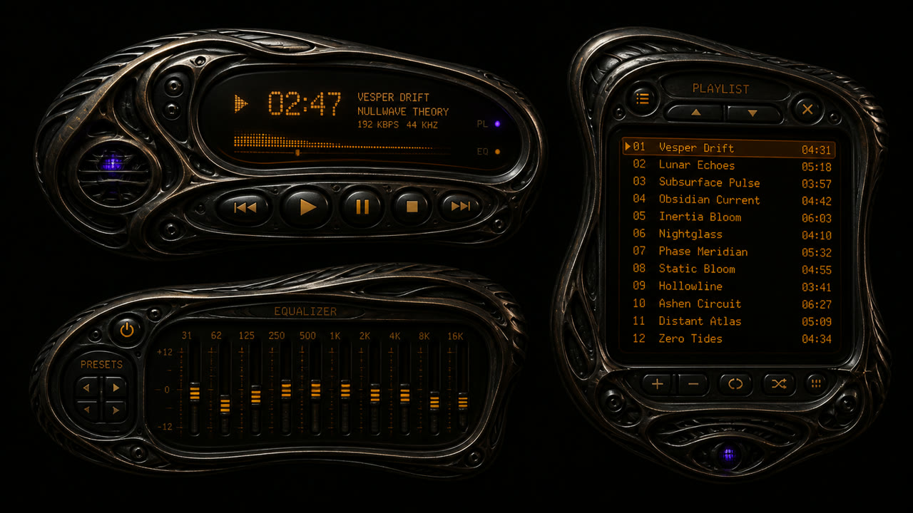 Winamp Skin — KI-generierte Interpretation 2