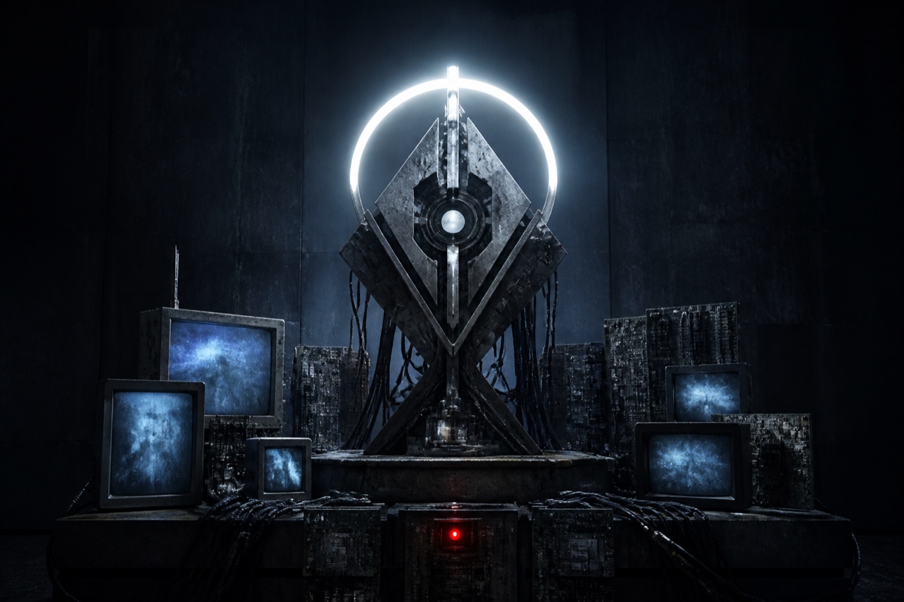 Divine Machinery — AI-generated interpretation 1