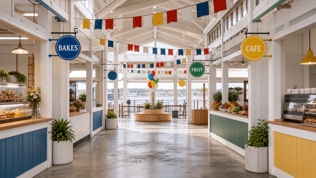 Festival Marketplace — AI-generated interpretation