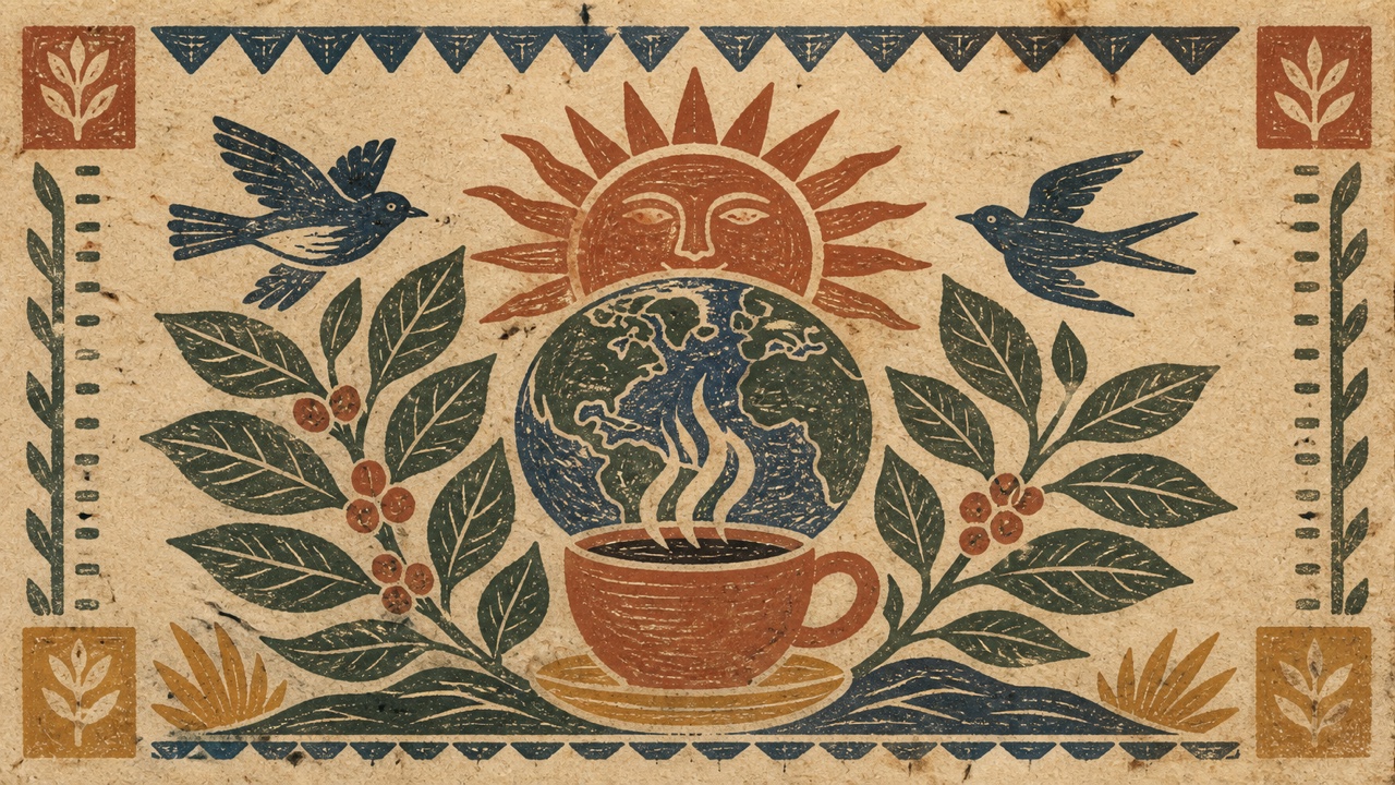 Global Village Coffeehouse — KI-generierte Interpretation