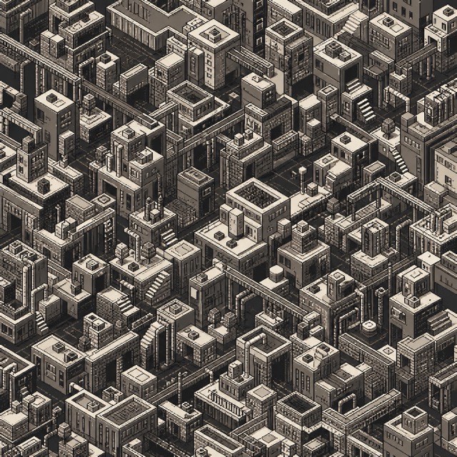 Isometric Pixel Art — KI-generierte Interpretation