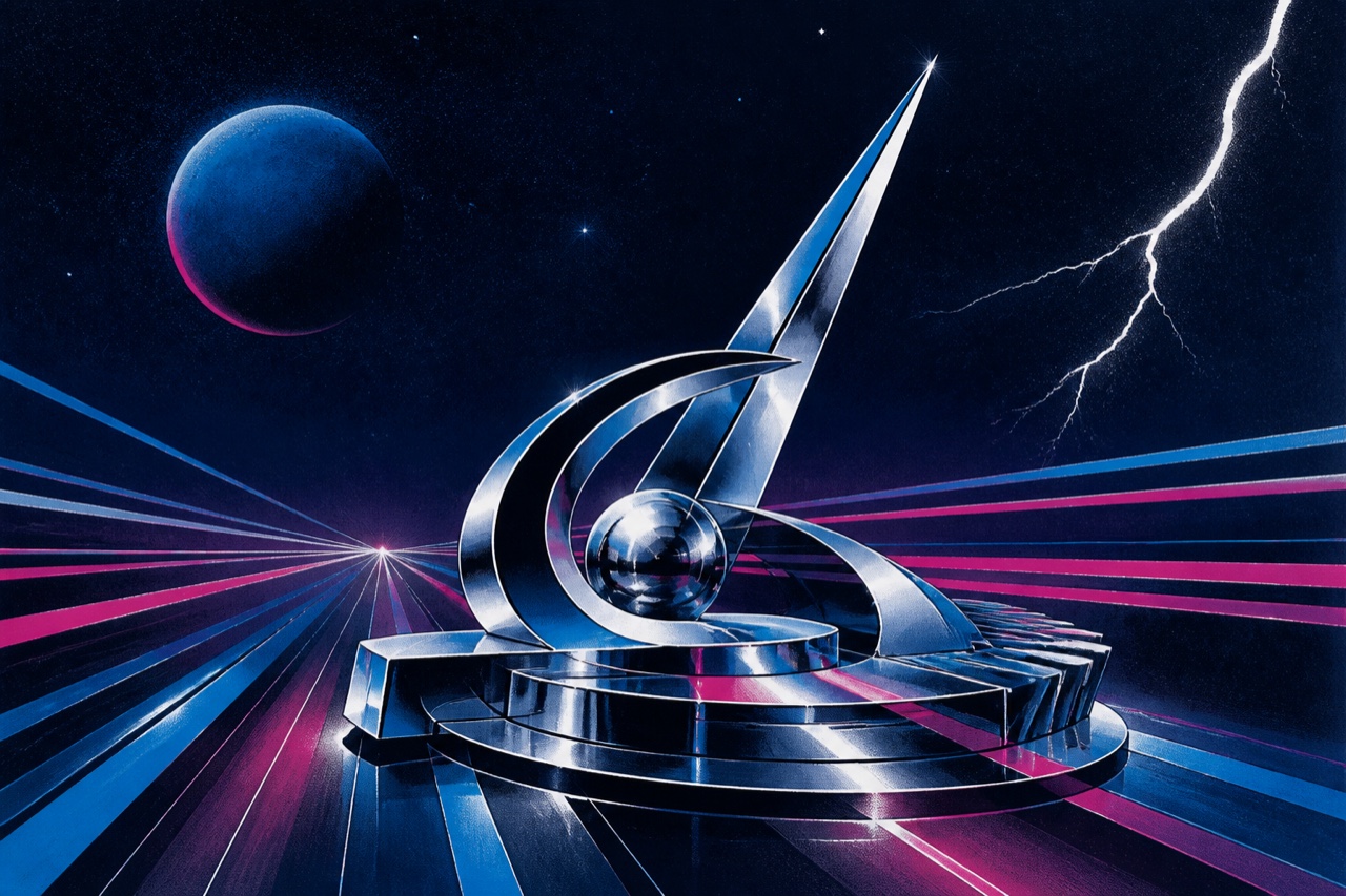 Italo Disco Cover Art — interpretación generada por IA 1