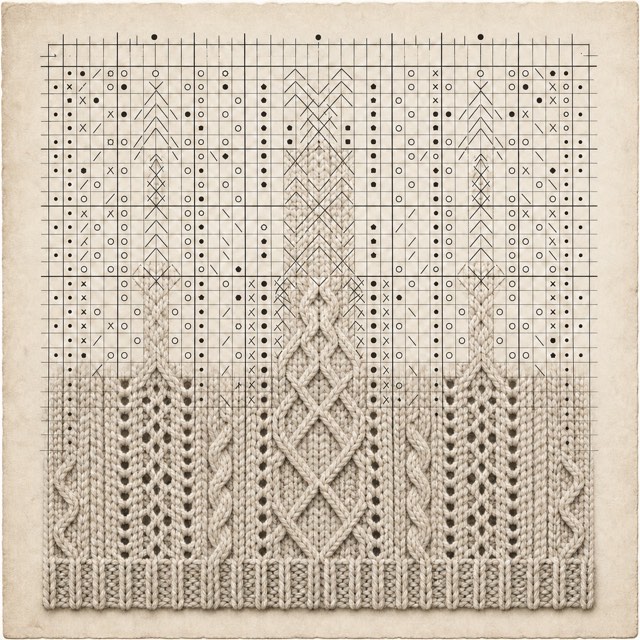 Knitting Chart — KI-generierte Interpretation
