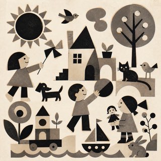 Mid-century Picture Book — AI interpretation