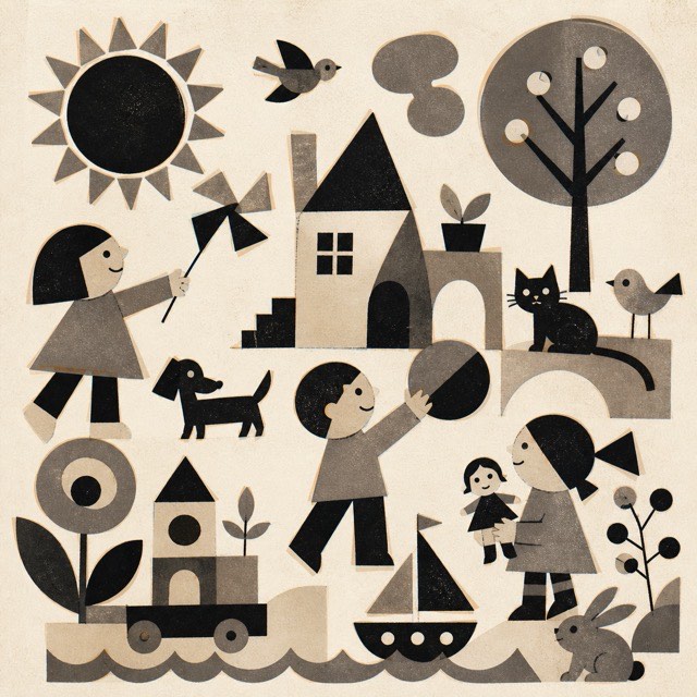 Mid-century Picture Book — KI-generierte Interpretation