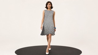Op Art Fashion — KI-generierte Interpretation