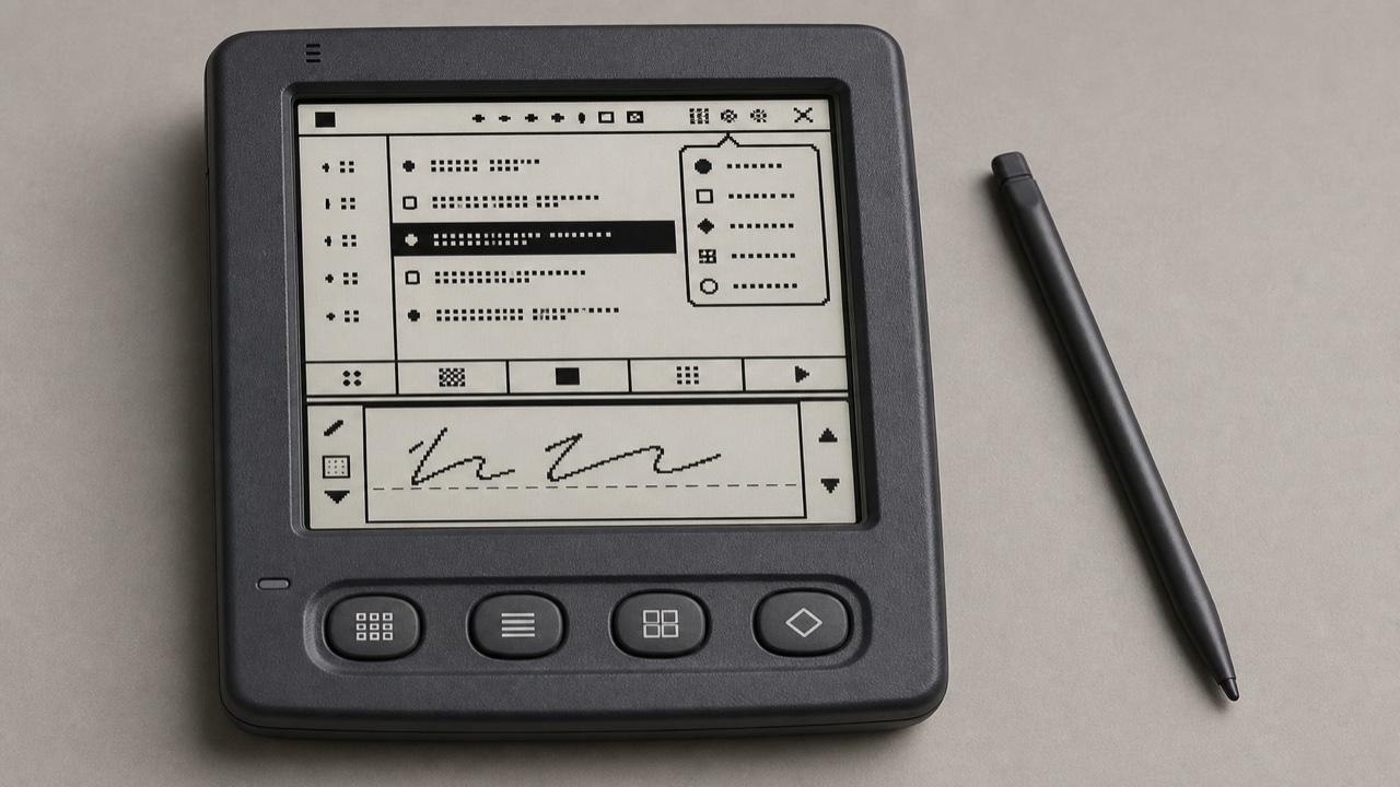 Palm OS Interface — AI interpretation, not a reference