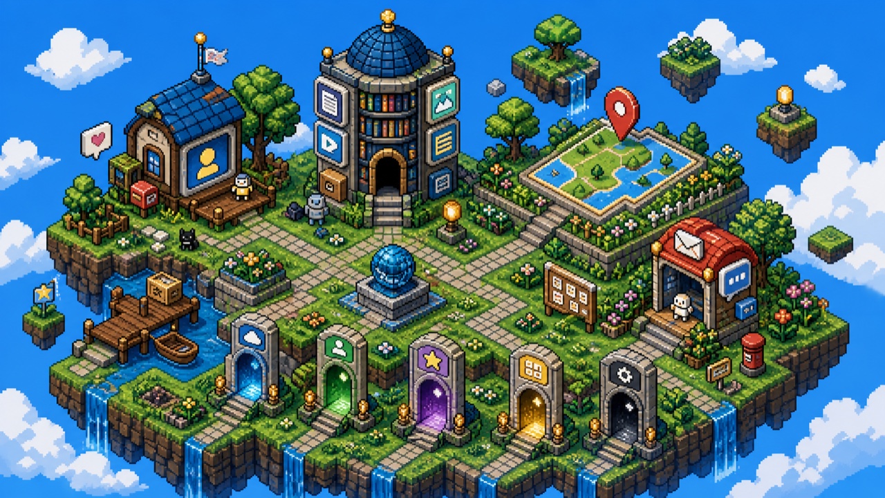 Pixelscape — KI-generierte Interpretation