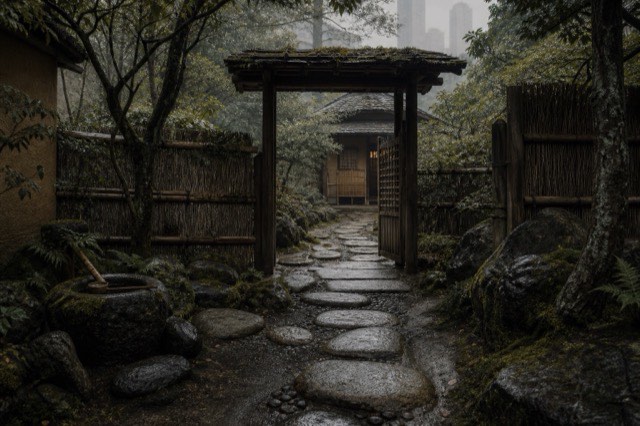 Roji (Tea Garden) — KI-generierte Interpretation