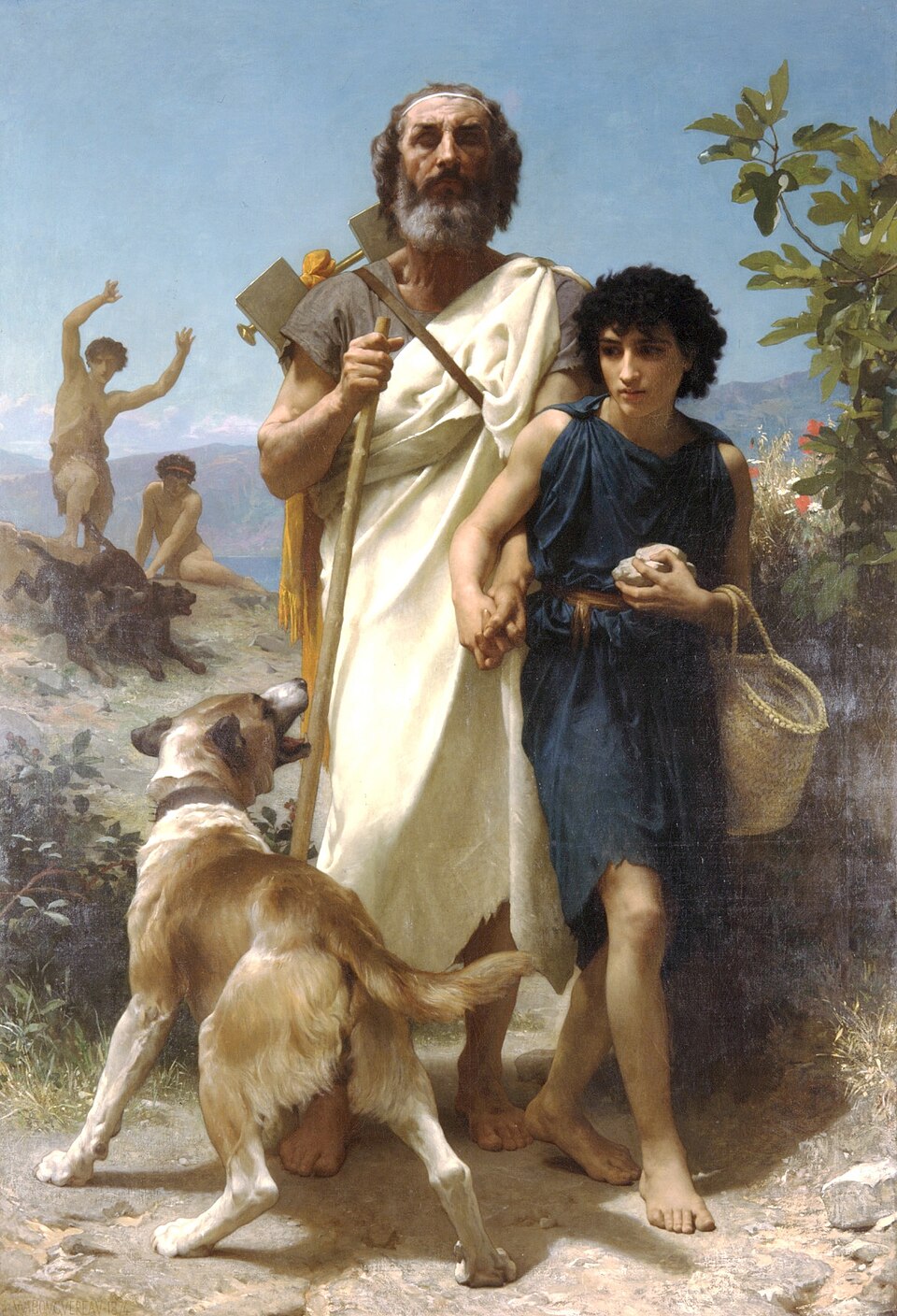 Academic Art — William-Adolphe Bouguereau, Homer and His Guide, 1874 — Milwaukee Art Museum, Layton Art Collection — Wikimedia Commons / Public domain