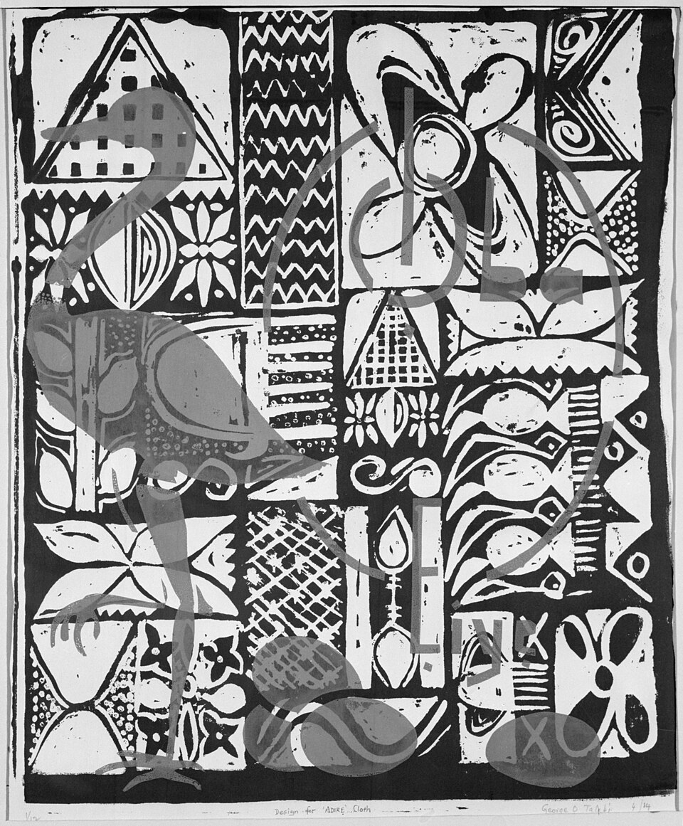 Adire — Design for Adire Cloth — Wikimedia Commons / Public domain