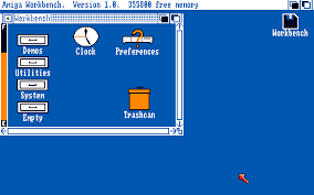 Amiga Workbench — Amiga Workbench 1.x screen, 1985 — Wikimedia Commons / CC BY-SA 4.0