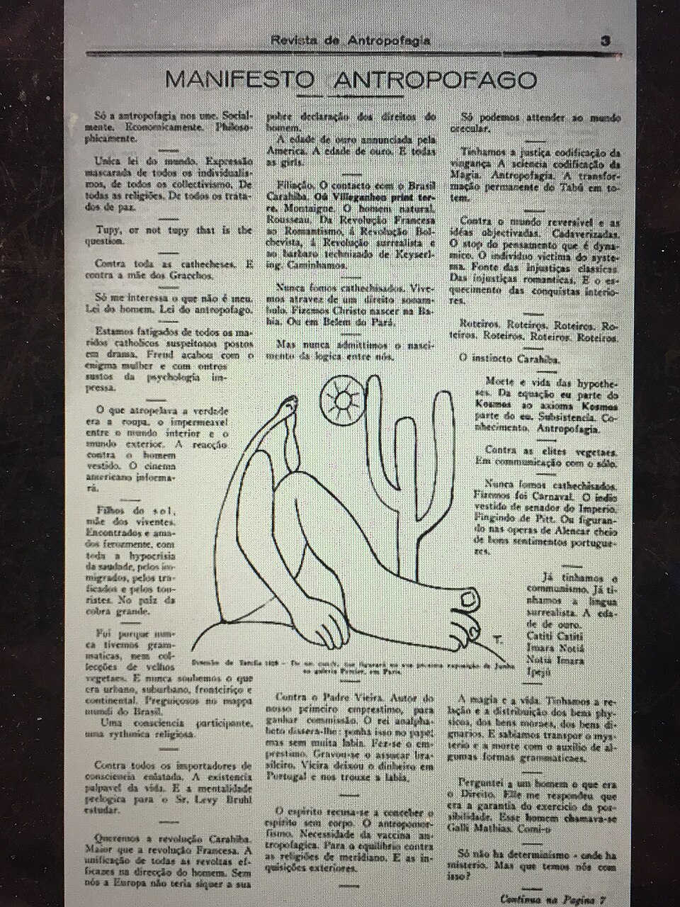 Antropofagia — Cannibal Manifesto, 1928 — Wikimedia Commons / CC BY-SA 4.0 · © Mrwildeson