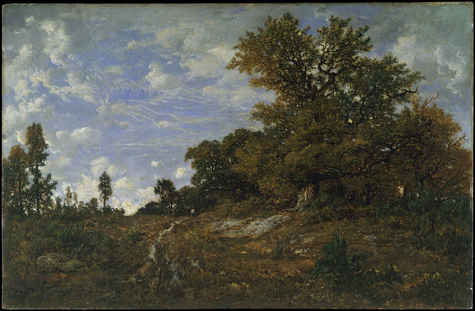 Barbizon School — Théodore Rousseau, The Edge of the Woods at Monts-Girard, Fontainebleau Forest, 1852–54 — Metropolitan Museum of Art — Wikimedia Commons / CC0