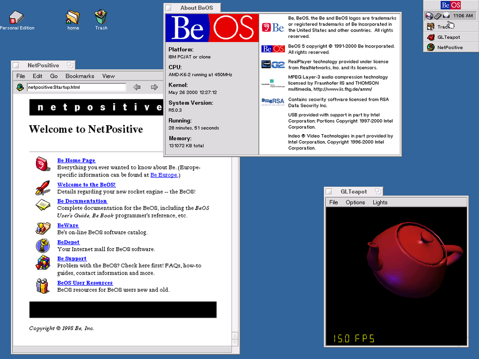 BeOS Interface — Tullius, BeOS screen, 2005 — Wikimedia Commons / CC BY-SA 3.0 · © The original uploader was Tullius at Norwegian Wikipedia .