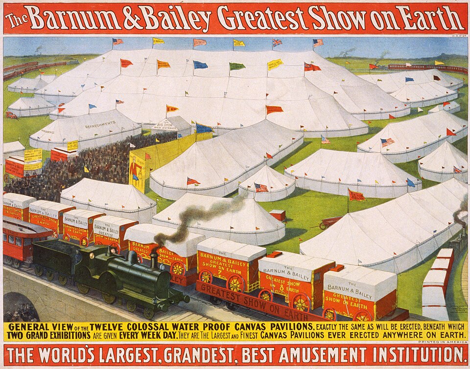 Circus Poster — Barnum & Bailey poster 1899 — Wikimedia Commons / Public domain