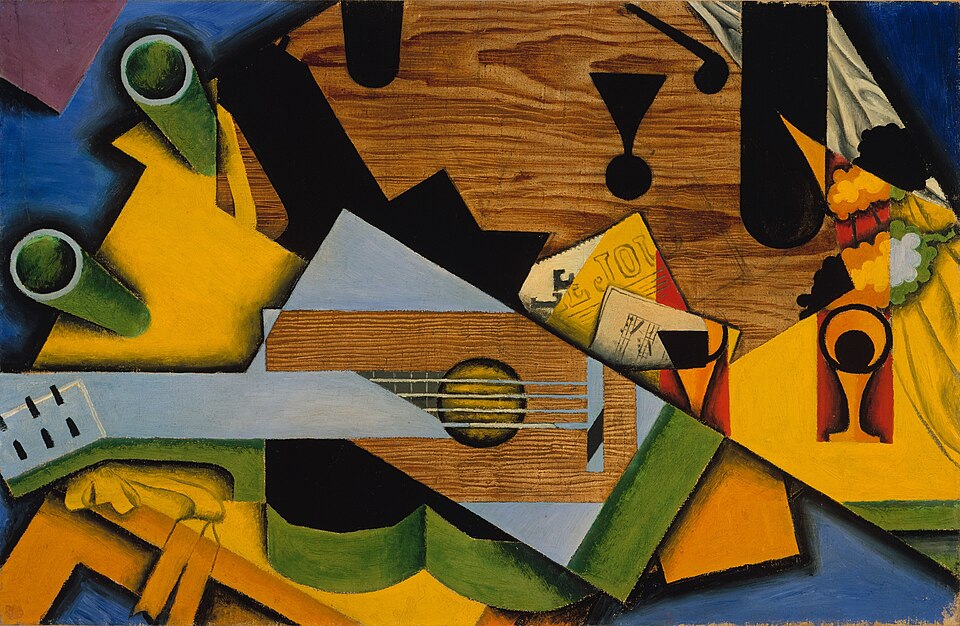 Cubism — Juan Gris, Still Life with a Guitar, 1913 — Wikimedia Commons / Public domain