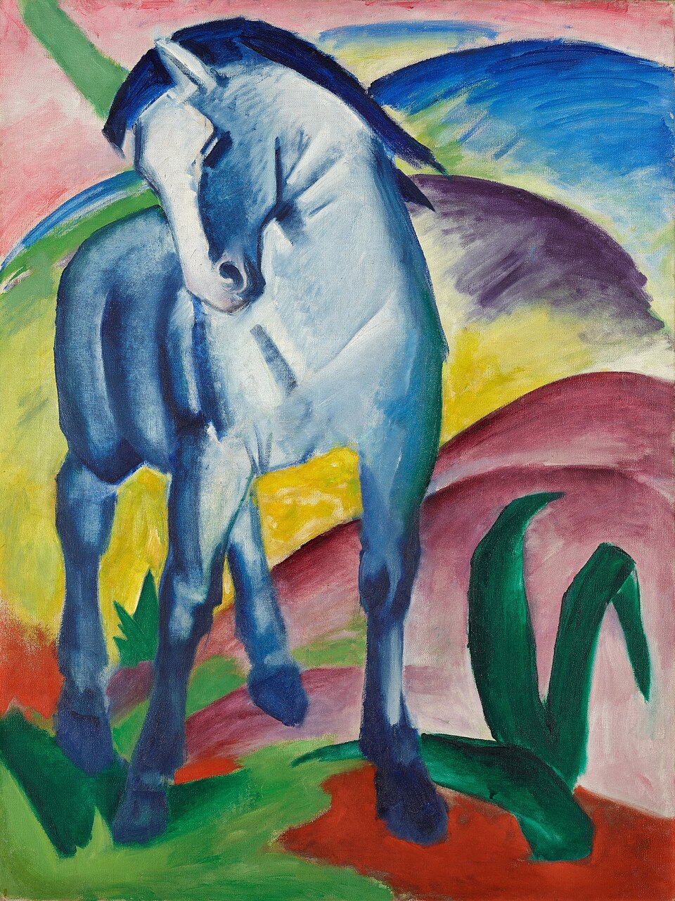 Der Blaue Reiter — Franz Marc, Blue Horse I, 1911 — Lenbachhaus, Munich / Google Art Project — Wikimedia Commons / Public domain