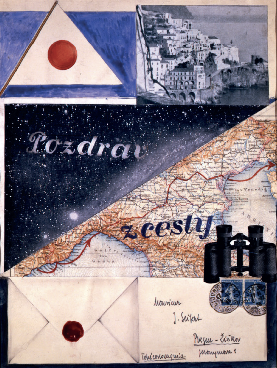 Devětsil — Karel Teige, Pozdrav z cesty, 1923 — Wikimedia Commons / Public domain