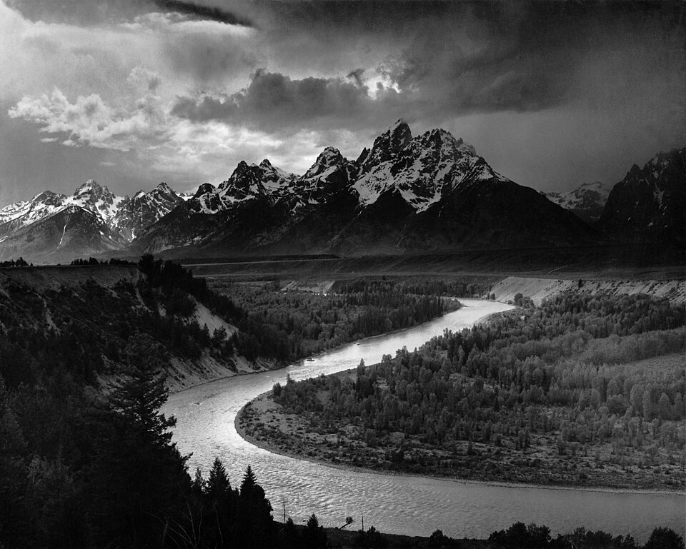 Group f/64 — Adams, The Tetons and the Snake River 1942 — Wikimedia Commons / Public domain