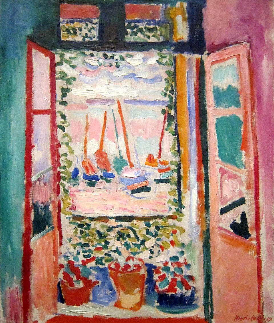 Fauvism — Henri Matisse, Open Window, Collioure, 1905 — Wikimedia Commons / Public domain