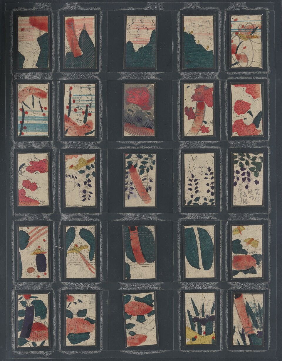 Hanafuda — Hanafuda cards, ca. 1870 — Wikimedia Commons / Public domain
