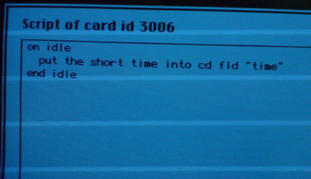 HyperCard Stack — Karl Baron, HyperTalk script editor on a Macintosh Plus, 2008 — Wikimedia Commons / CC BY 2.0