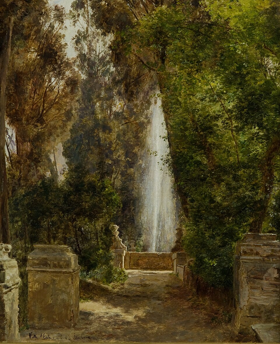 Italian Renaissance Garden — Fountains of the Villa d'Este — Wikimedia Commons / Public domain