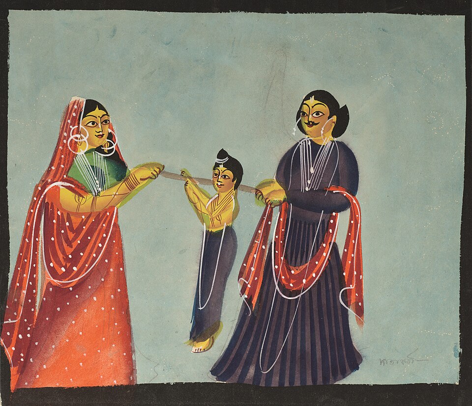 Kalighat Painting — Kalighat painting, 19th century — Wikimedia Commons / CC0