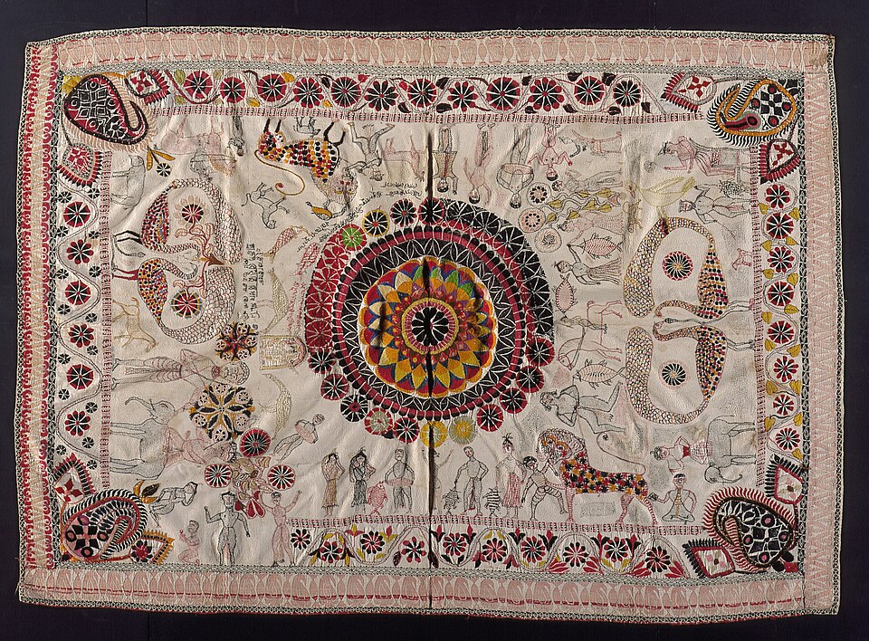 Kantha — Kantha quilt, East Bengal, 19th century — LACMA, AC1994.131.1 — Wikimedia Commons / Public domain