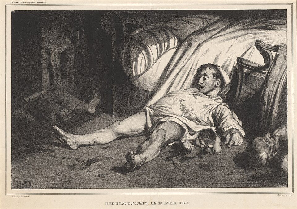 Lithography — Daumier, Rue Transnonain 1834 — Wikimedia Commons / CC0