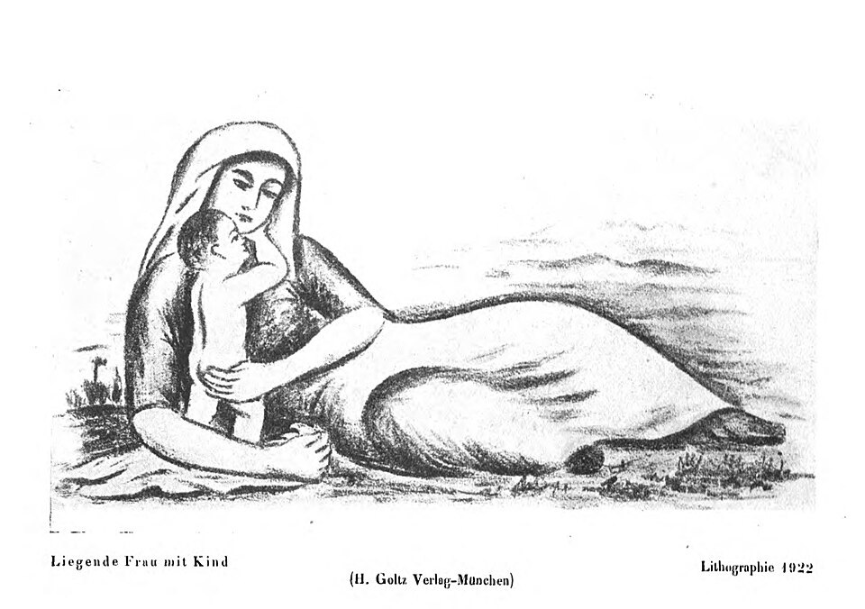 Magic Realism — Georg Schrimpf, Reclining Woman with Child — Wikimedia Commons / Public domain
