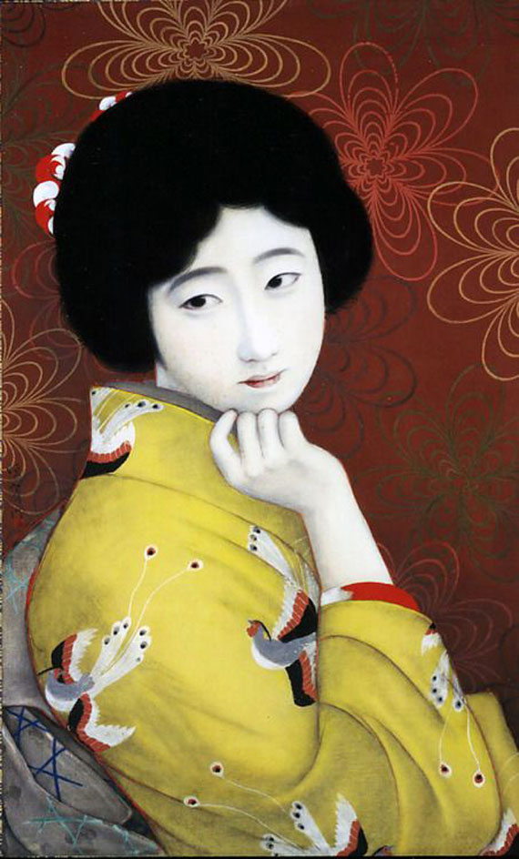 Meisen Kimono — Kitano Tsunetomi, Ashikaga Hon-Meisen poster — Wikimedia Commons / Public domain