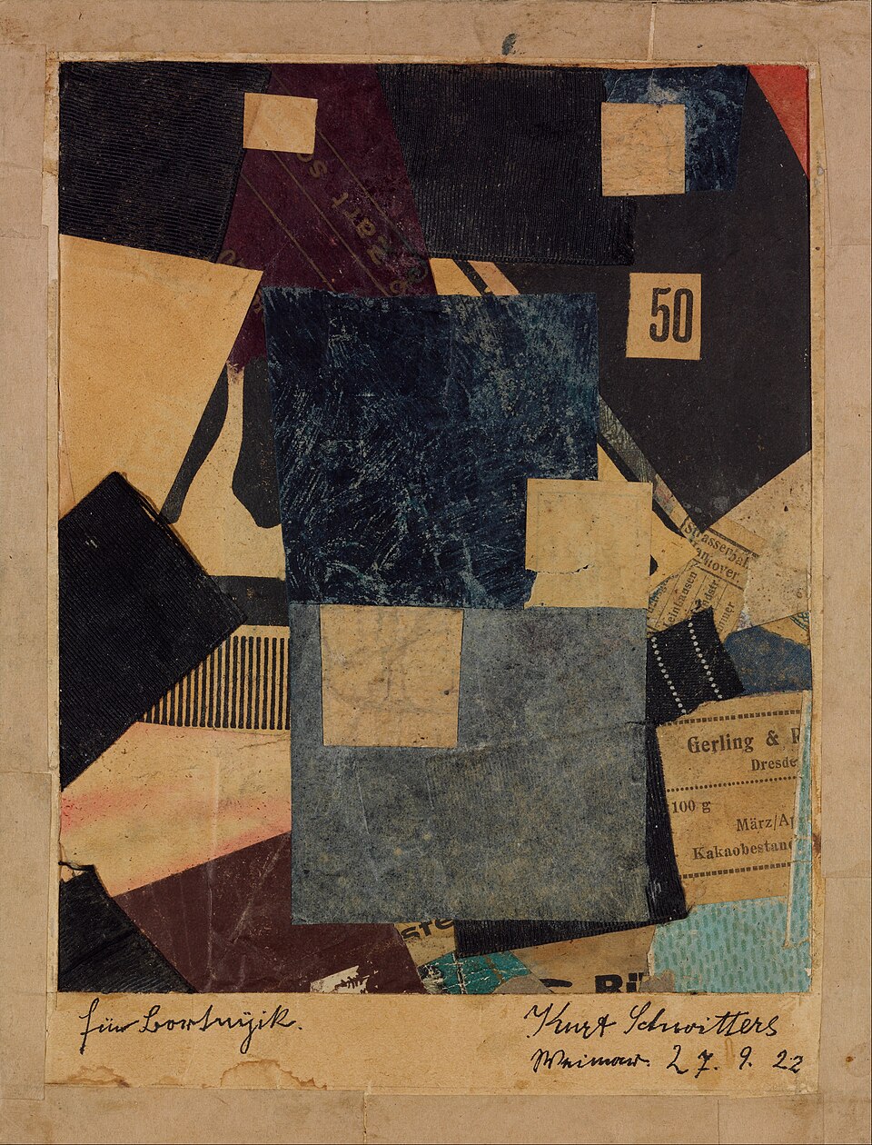 Merz — Kurt Schwitters, Merz 50 — Wikimedia Commons / Public domain