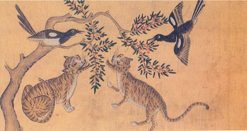 Minhwa — Minhwa, Tiger and Magpie — Wikimedia Commons / Public domain