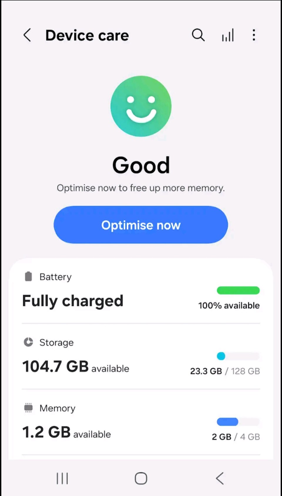 One UI — Armen777444, One UI 7 Device care screen, 2025 — Wikimedia Commons / CC BY 4.0