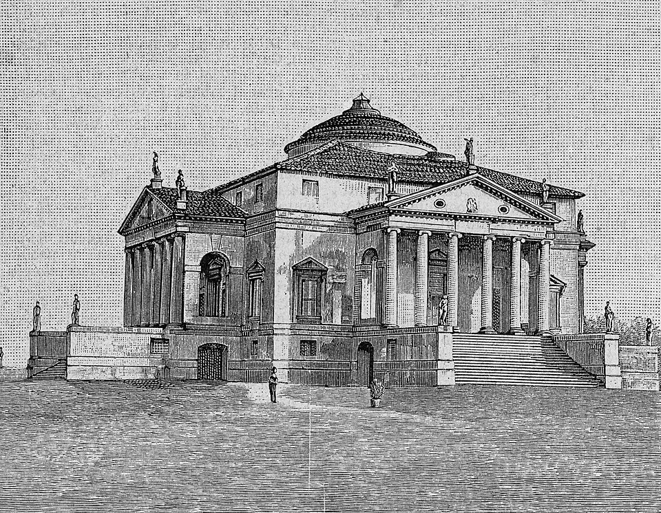 Palladianism — Palladio, Villa La Rotonda — Wikimedia Commons / Public domain