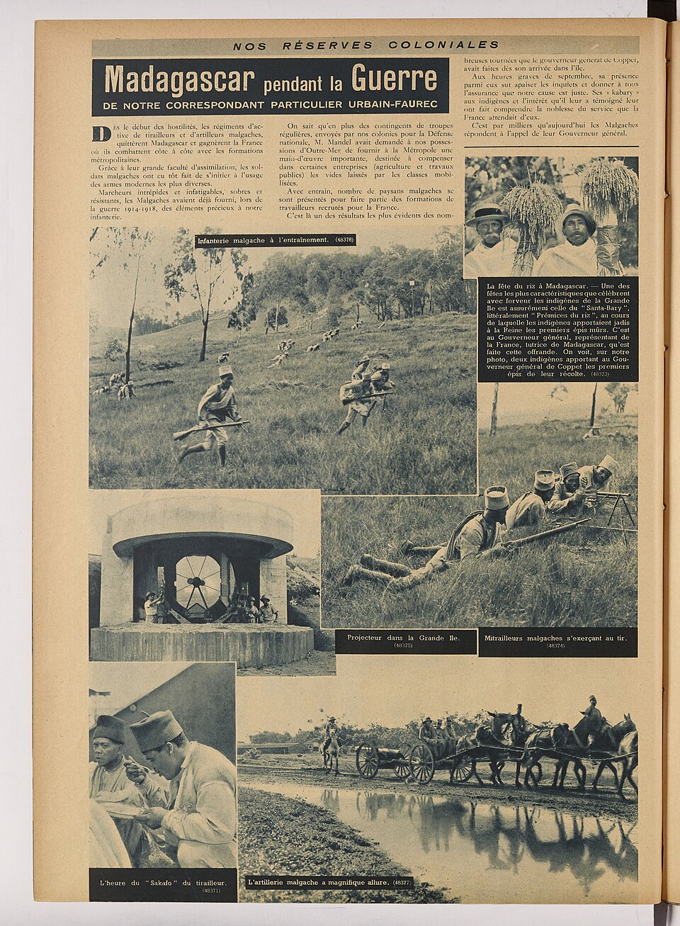 Photo Essay — Urbain Faurec, Vu magazine, Madagascar at War 1940 — Wikimedia Commons / Public domain