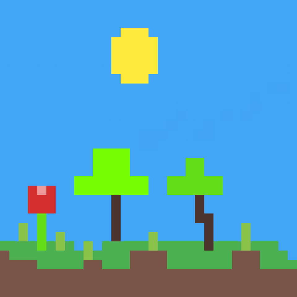 Pixel Art — Pixel art landscape (CC BY-SA 4.0) · © Fahmirayan