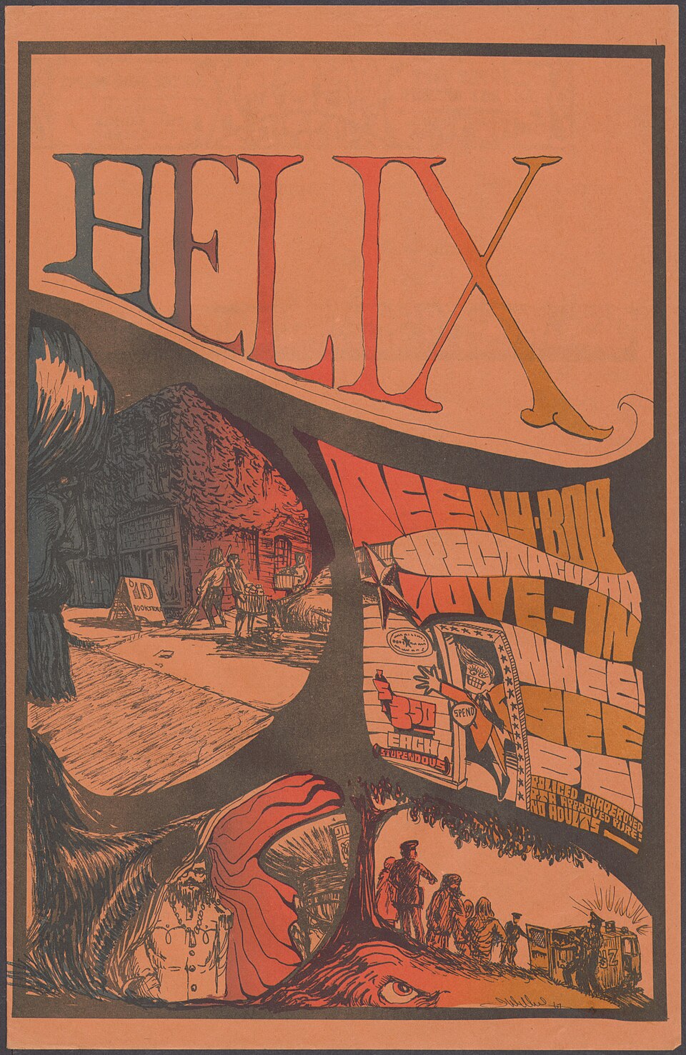 Psychedelic — Helix vol. 1 no. 8 cover, 1967 — Wikimedia Commons / Public domain