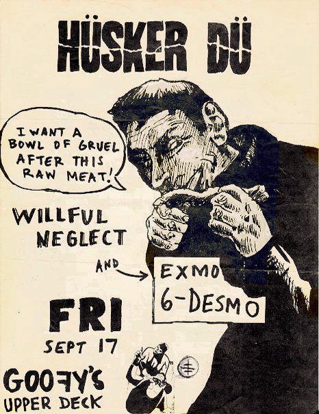 Punk — Hüsker Dü concert flyer (Goofy's Upper Deck) 1982 — Wikimedia Commons / CC BY-SA 4.0 · © Hoff Entertainment