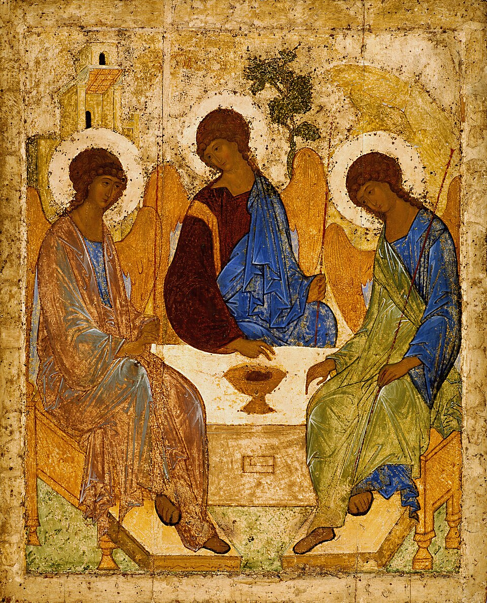 Russian Icon — Rublev, The Holy Trinity c. 1425 — Wikimedia Commons / Public domain